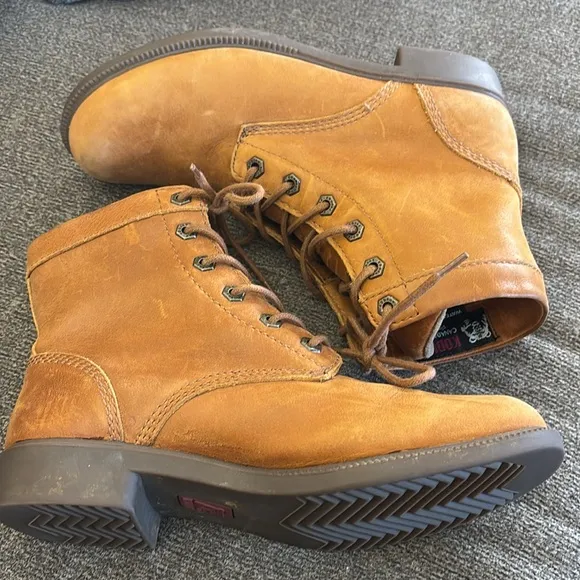 KODIAK Waterproof Combat Boots Womens Taupe Leather Thinsulate Insulated Sz 8.5