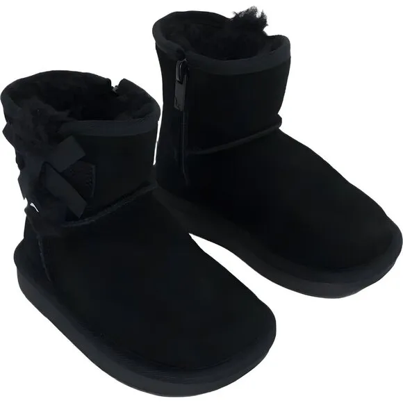 Koolaburra by UGG Girls Victoria Mini Black Fashion Boot, 6 Toddler US