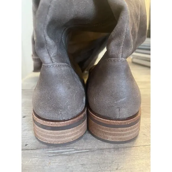Kork-Ease Addison Over the Knee Suede Riding Boot Taupe 6 NEW!