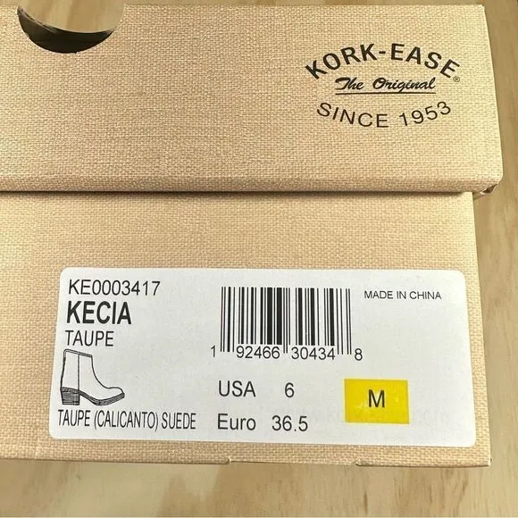Kork Ease Kecia Suede Ankle Boots Women’s Size 6 New in Box