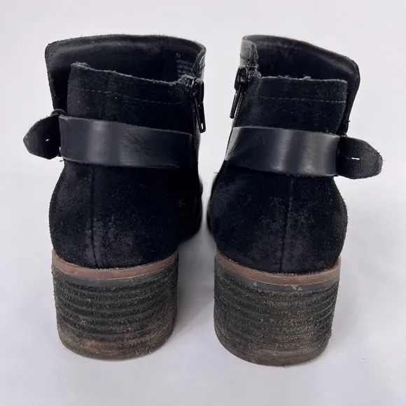 Kork-Ease Korks Sonya Black Leather and Suede Ankle Boots Booties Womens Size 7