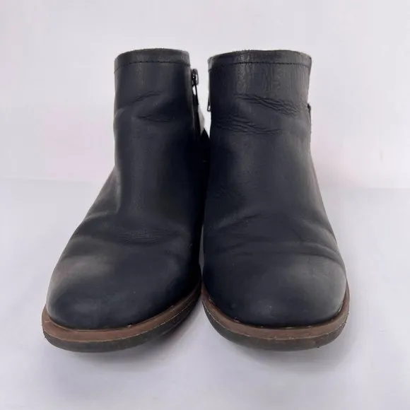 Kork-Ease Korks Sonya Black Leather and Suede Ankle Boots Booties Womens Size 7