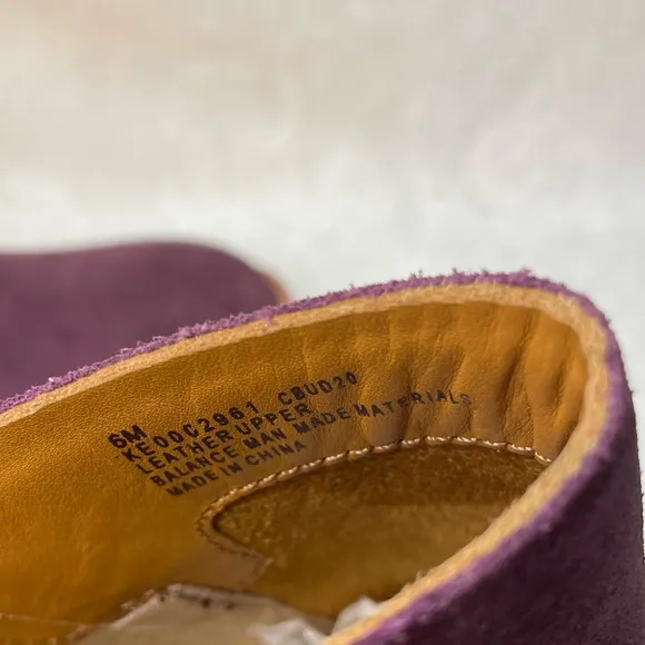 Kork-Ease‎ Ryder Short Ankle Boots Purple leather block heels NWOT B 215