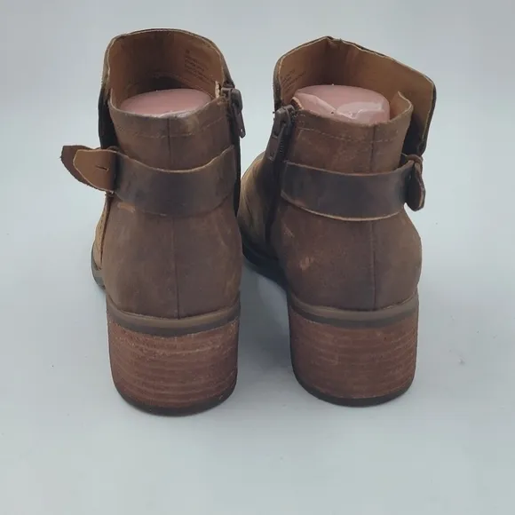 Korks by Kork-Ease Sonya Brown Leather Ankle Boots Size 10