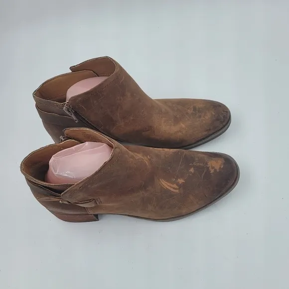 Korks by Kork-Ease Sonya Brown Leather Ankle Boots Size 10