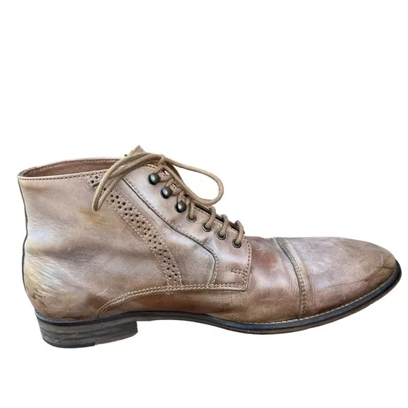 KURT GEIGER BROUGE TAUPE LEATHER BOOTS SIZE 43
