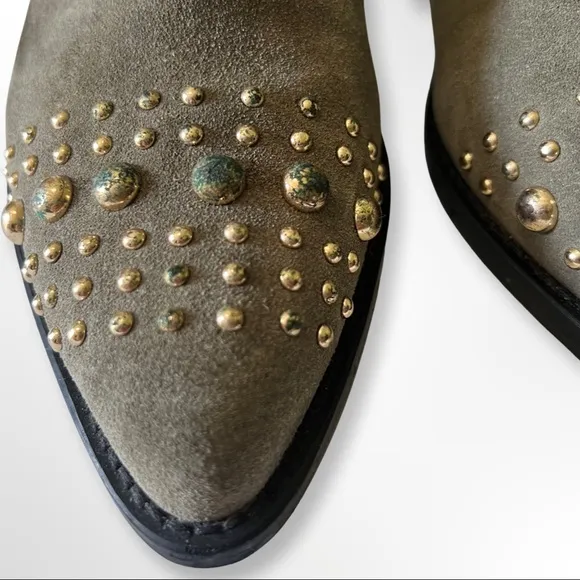 Kurt Geiger London Gray Suede Studded Boots US6.5 ($260)