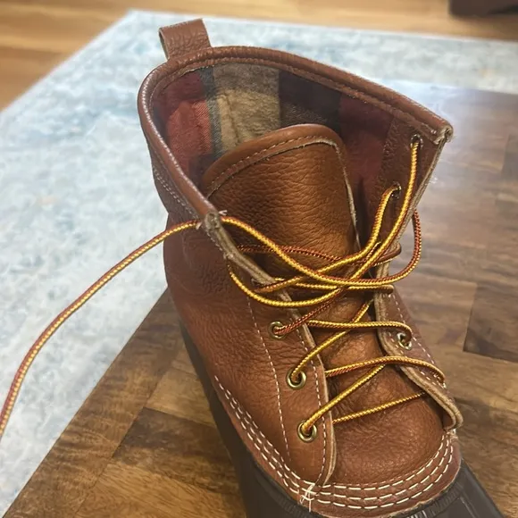 L L Bean Men's Bean Boots 8&quot;, Flannel-Lined Insulated size 12