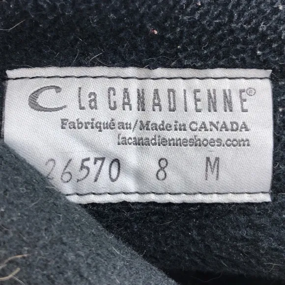 La Canadienne Black Suede Wedge Heel Ankle Boots