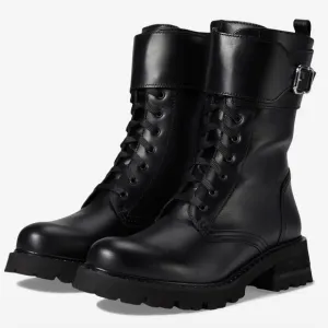 🌹LA CANADIENNE 🌹Cody Black Leather Lug Boots Size: 5