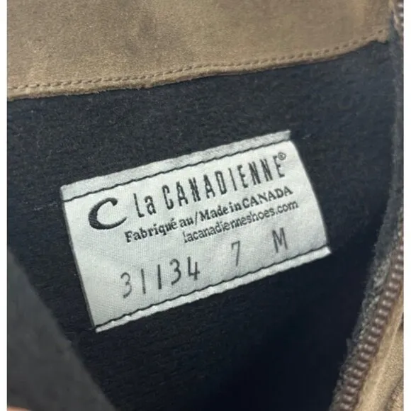 La Canadienne Suede Waterproof Taupe Boots 7M Tan