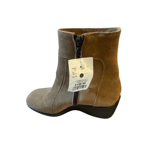La Canadienne women’s tan brown Finley waterproof wedge ankle boots sz 9.5 NWT