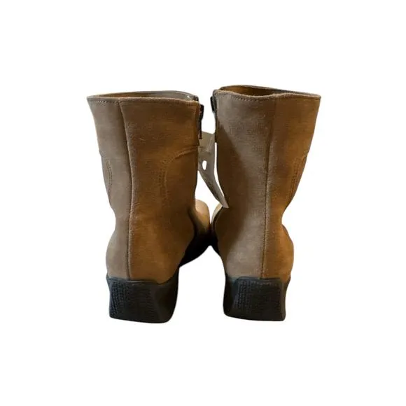 La Canadienne women’s tan brown Finley waterproof wedge ankle boots sz 9.5 NWT