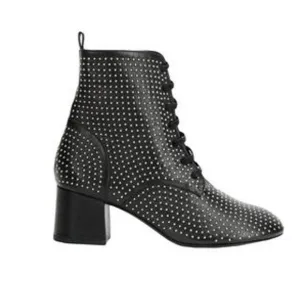 Laceup Black Studs Ankle Bootie Italian Designer Boot SIZE 6 Steampunk $415 NEW