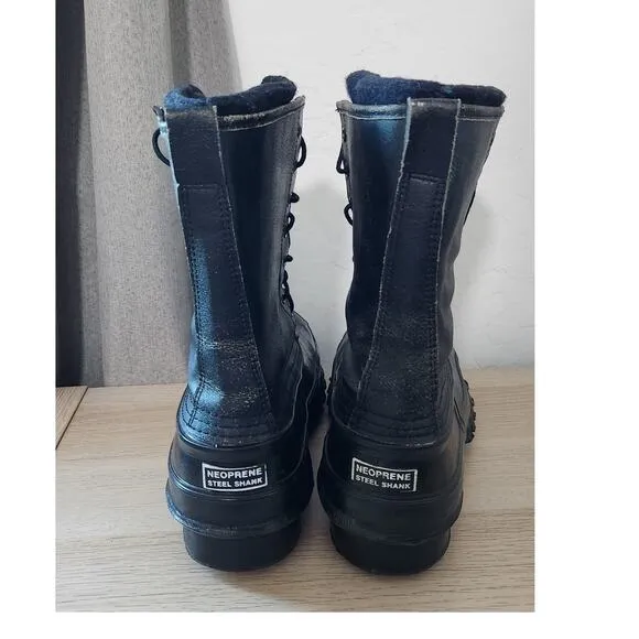 LaCrosse Outdoorsman Sz 10 Winter Wool Insulated Neoprene Boots STEEL TOE SHANK