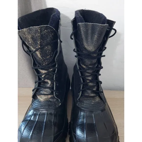 LaCrosse Outdoorsman Sz 10 Winter Wool Insulated Neoprene Boots STEEL TOE SHANK