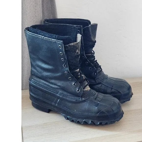 LaCrosse Outdoorsman Sz 10 Winter Wool Insulated Neoprene Boots STEEL TOE SHANK
