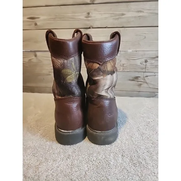 LaCrosse Wellington HD 8&quot; Youth Sz 4 Waterproof Leather CAMO Hunting Boots Gen 1