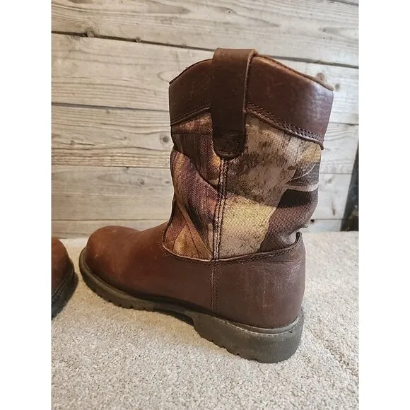 LaCrosse Wellington HD 8&quot; Youth Sz 4 Waterproof Leather CAMO Hunting Boots Gen 1
