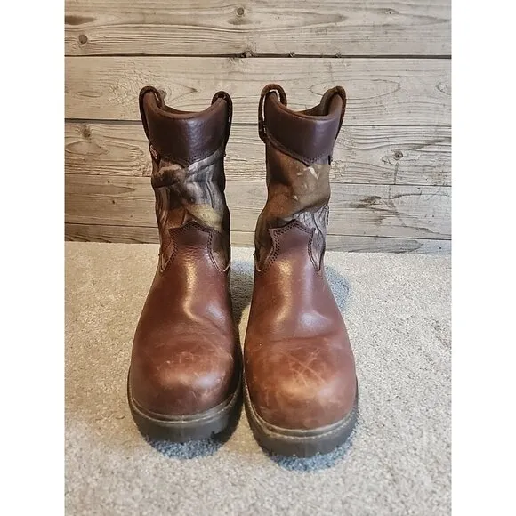 LaCrosse Wellington HD 8&quot; Youth Sz 4 Waterproof Leather CAMO Hunting Boots Gen 1