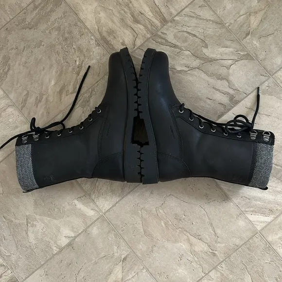 Lamik Rogue 8 Heat Mx Women's Black Lace-Up/Zipper Sides Combat Boots Size 8