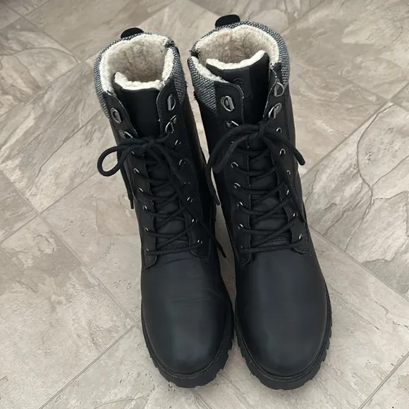 Lamik Rogue 8 Heat Mx Women's Black Lace-Up/Zipper Sides Combat Boots Size 8