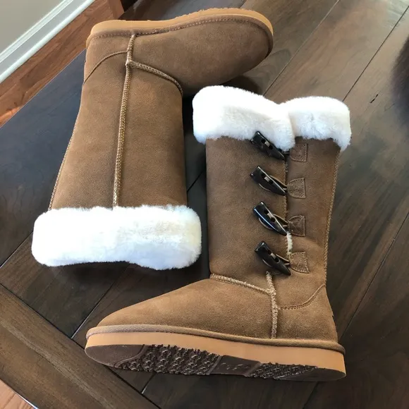 Lamo Chestnut Suede Brianna Tall Boots 6 NEW!