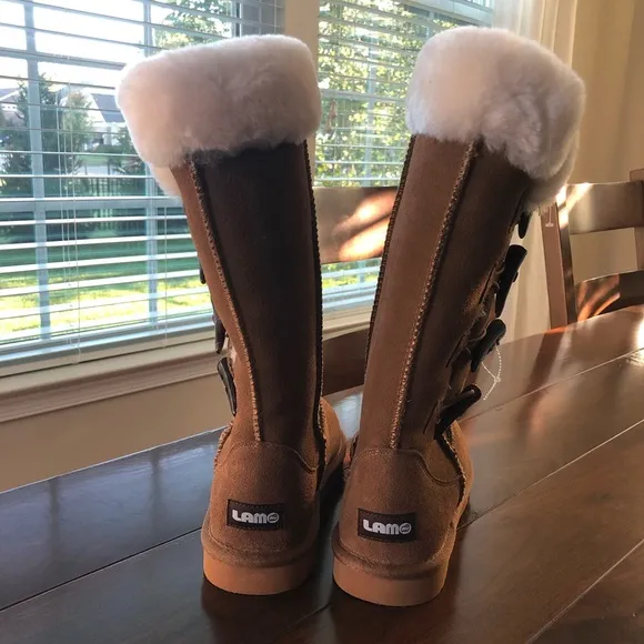Lamo Chestnut Suede Brianna Tall Boots 6 NEW!