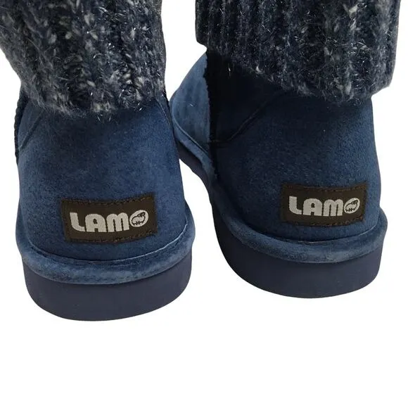 LAMO Empire Boots Leather Suede Ankle High Fleece Lined Women's 11 Sweater Cuff