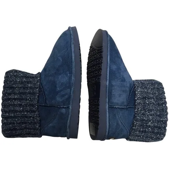 LAMO Empire Boots Leather Suede Ankle High Fleece Lined Women's 11 Sweater Cuff