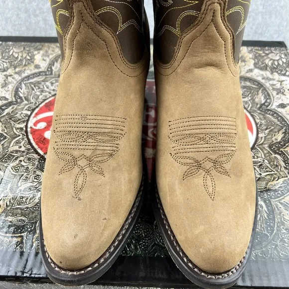 Laredo Authentic Leather Western Distressed Cowboy Boots size 8 Women New