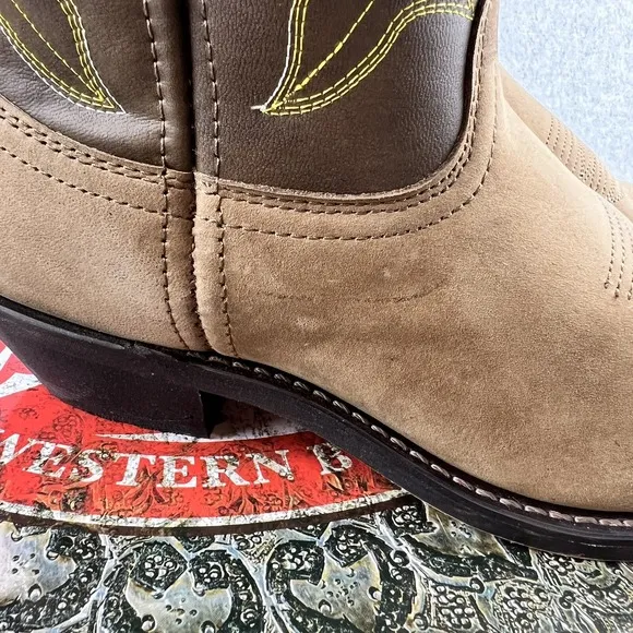 Laredo Authentic Leather Western Distressed Cowboy Boots size 8 Women New