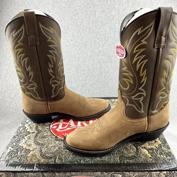 Laredo Authentic Leather Western Distressed Cowboy Boots size 8 Women New