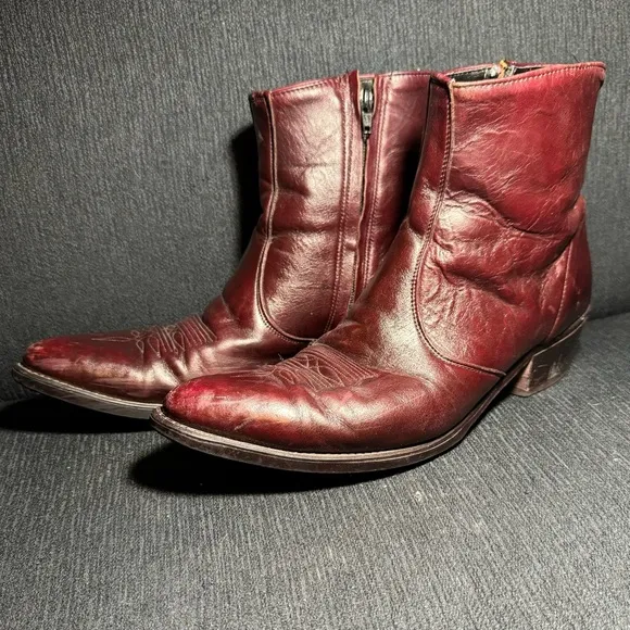Laredo Fletcher Boots, Size 11.5D, Red-brown‎ leather, Preowned