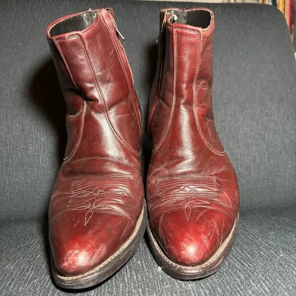 Laredo Fletcher Boots, Size 11.5D, Red-brown‎ leather, Preowned