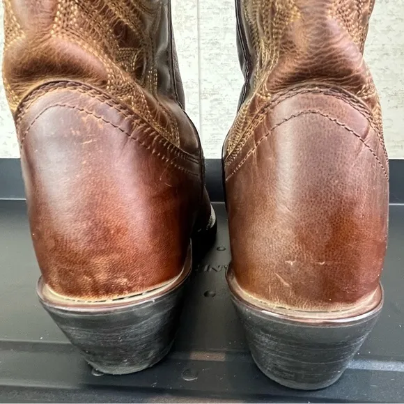 LAREDO Mens Rust Breakout Leather Cowboy Western Boots Size 9