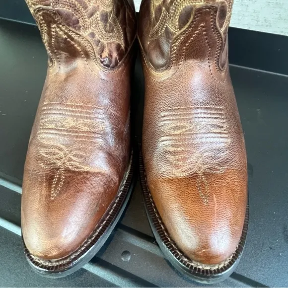 LAREDO Mens Rust Breakout Leather Cowboy Western Boots Size 9