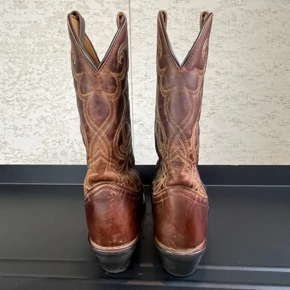 LAREDO Mens Rust Breakout Leather Cowboy Western Boots Size 9