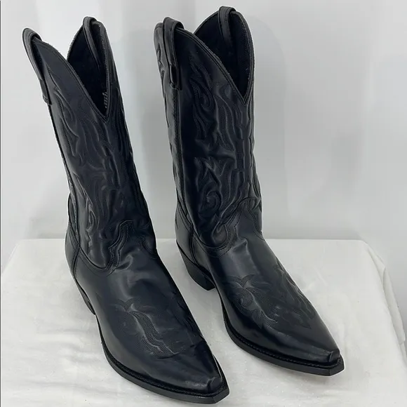 LAREDO SIZE 13D Black Leather Cowboy Boots