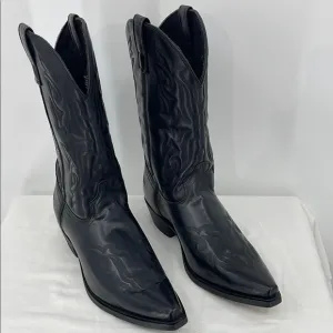 LAREDO SIZE 13D Black Leather Cowboy Boots