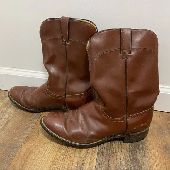 Laredo size 9 Brown Leather Western Style Cowboy Riding Boots