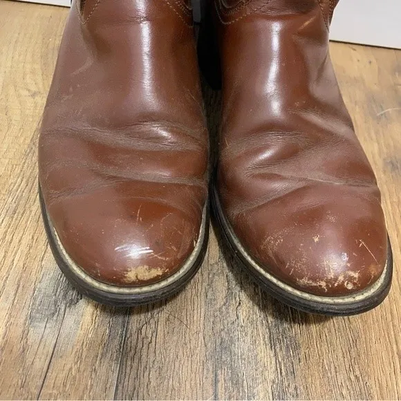 Laredo size 9 Brown Leather Western Style Cowboy Riding Boots