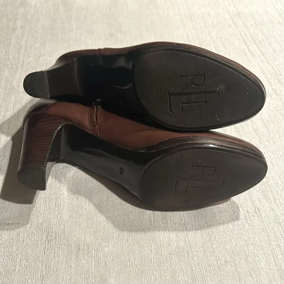 Lauren Ralph Lauren Buckle Heel Ankle Boots