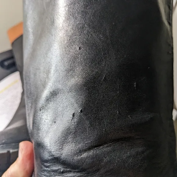 LAUREN Ralph Lauren Sigrid Two-Tone Riding Boots Soft Leather Women's 8.…