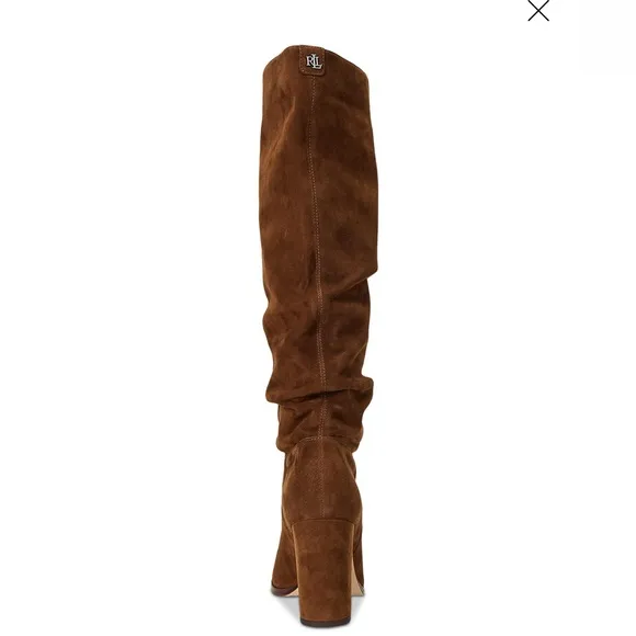 Lauren Ralph Lauren Women’s Artizan II Suede Tall Slouch Boots- 8B
