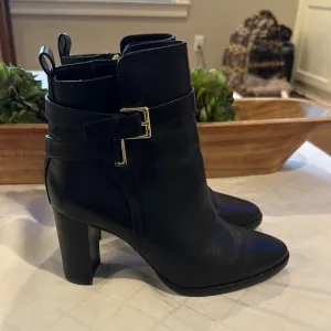 Lauren Ralph Lauren women’s Madisyn Burnished Leather Booties boots size 9.5 EUC
