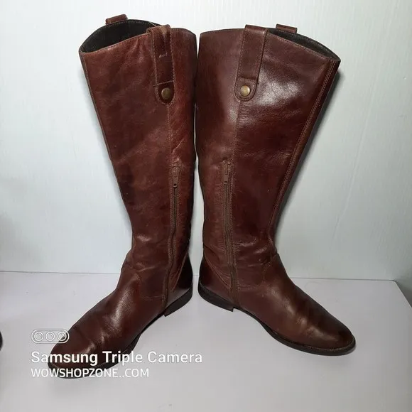Lavorazione Artigiana Brown Leather Western Riding Boots Womens Size EU38 US 7.5