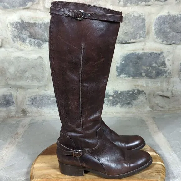 LAVORAZIONE Artigianale Brown leather riding boots size 36