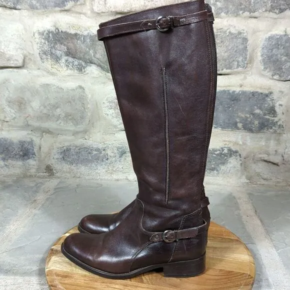LAVORAZIONE Artigianale Brown leather riding boots size 36