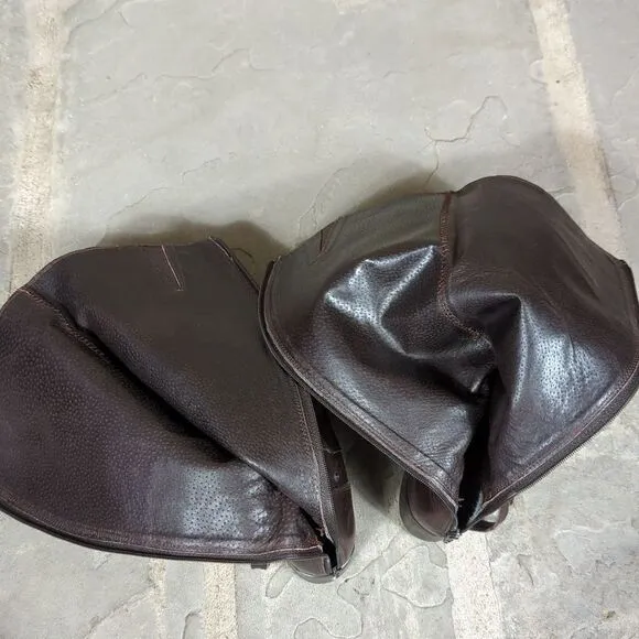 LAVORAZIONE Artigianale Brown leather riding boots size 36